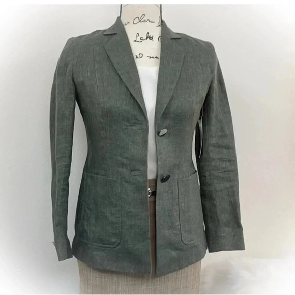 Lafayette 148 New York NWOT fitted linen blazer/jacket size 6 - Picture 3 of 5